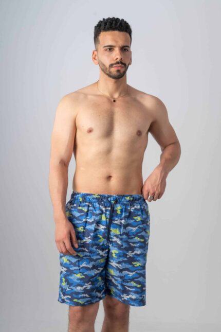 Blue pattern swimsuit