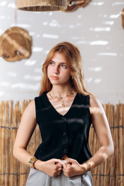 black vest